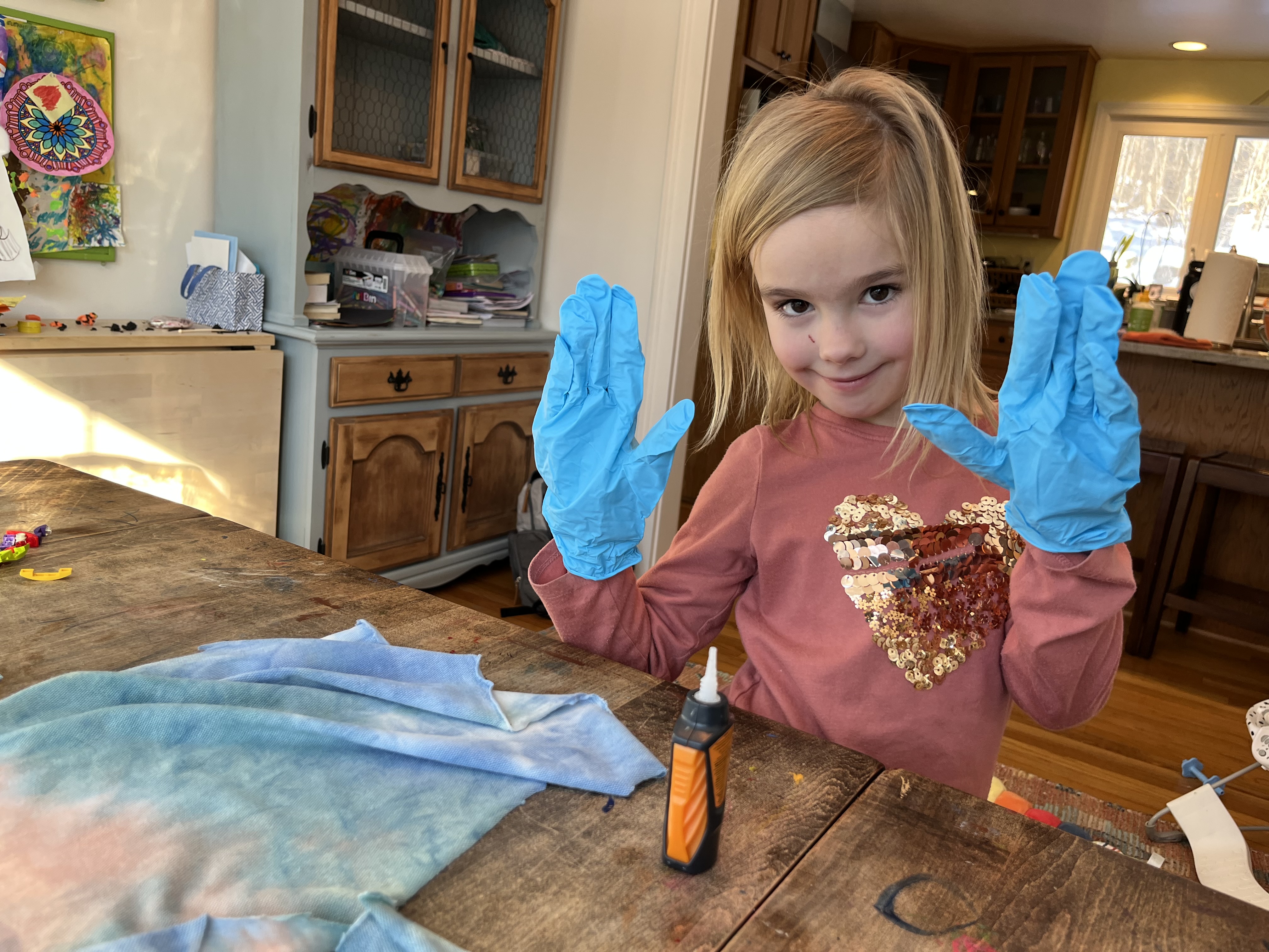 Wearing gloves for the next hole